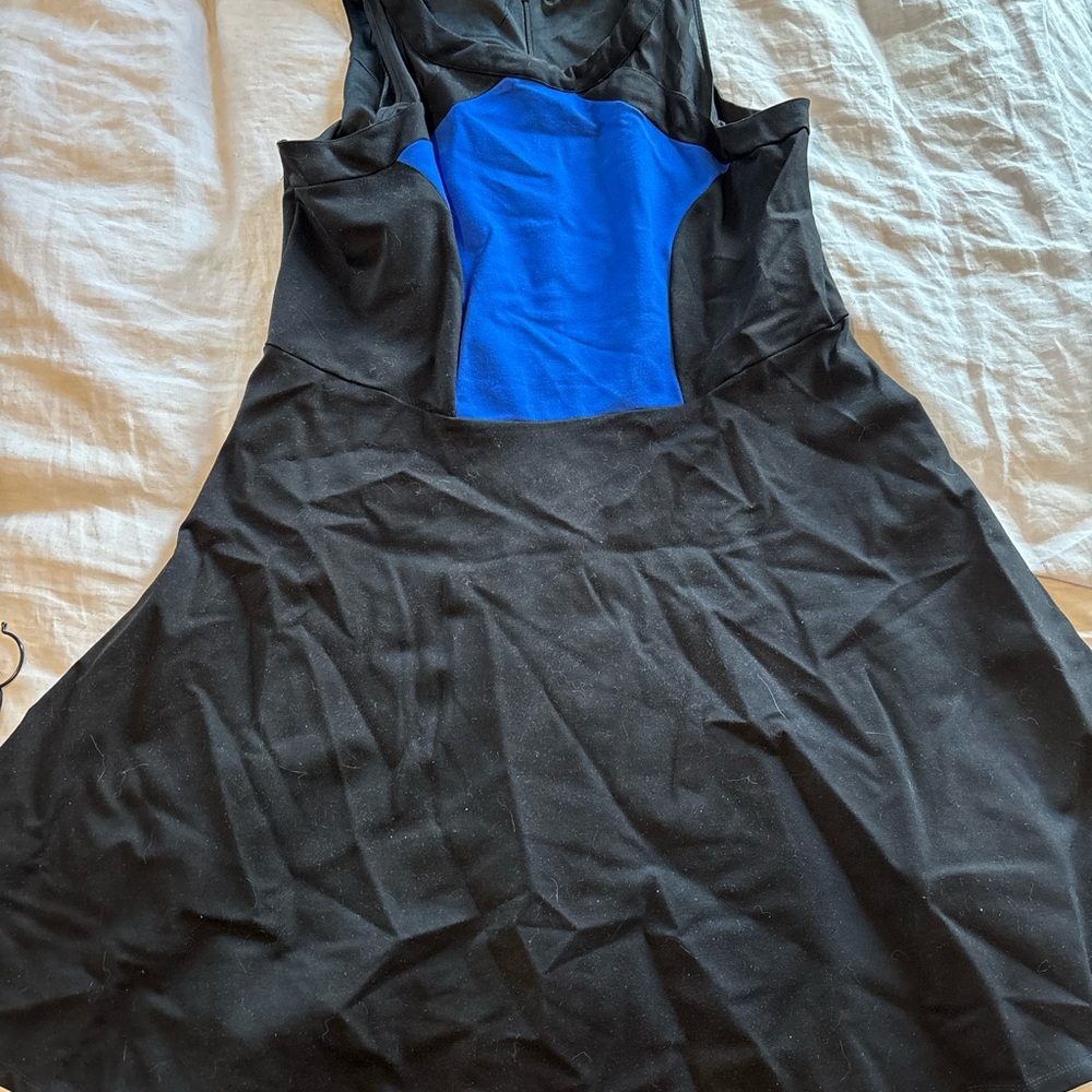 Michel Studio Black and Royal Blue Dress